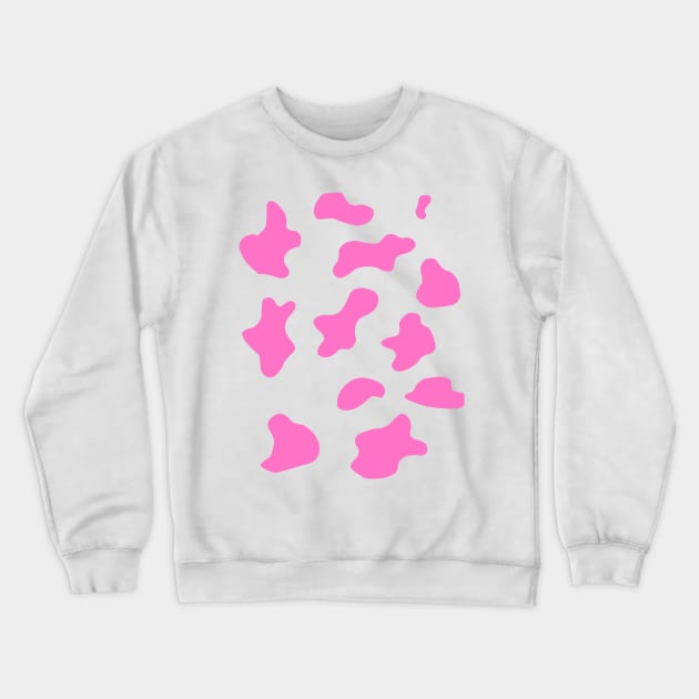 Strawberry Milk , Pink And White Crewneck Sweatshirt by Unicorn Artist